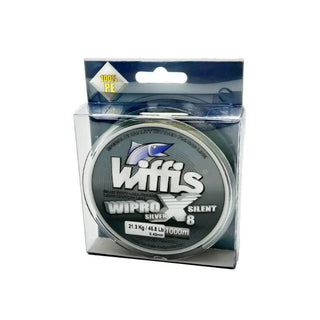 Hilo trenzado Wiffis Wipro X8 // 0.08mm, 0.10mm, 0.12mm, 0.14mm, 0.16mm, 0.18mm, 0.20mm, 0.23mm, 0.25mm, 0.30mm, 0.35mm, 0.40mm, 0.45mm / 300m, 1000m