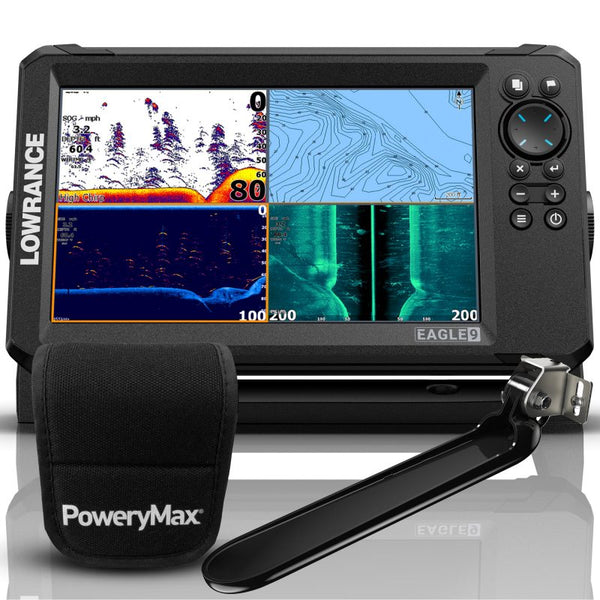 Lowrance Eagle 9'' PoweryMax Ready + Transductor de popa TripleShot HD