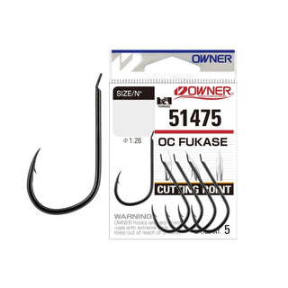 Anzuelo Simple Owner OC Fukase Black Chrome 51475 // 4/0, 5/0, 6/0, 7/0, 8/0