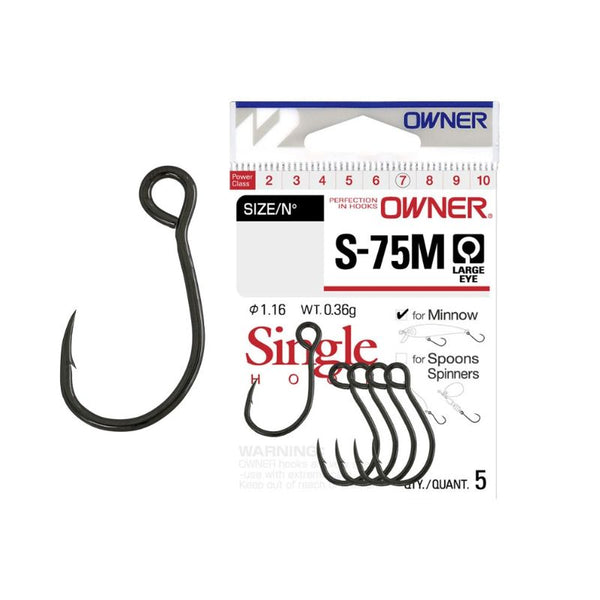 Anzuelo Simple Owner S-75M 51642 // 6, 4, 2, 1, 1/0, 2/0