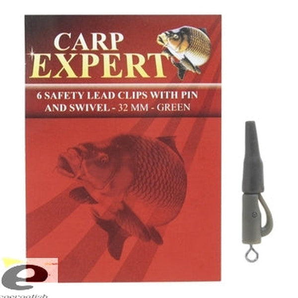 CLIP (SAFETY LEAD) ENGOMADO PARA PLOMO CARP EXPERT