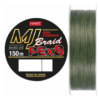 Hilo Trenzado Hart MJ PE X8 // 150m / 0.06mm, 0.08mm, 0.10mm, 0.12mm, 0.14mm, 0.16mm, 0.18mm, 0.20mm