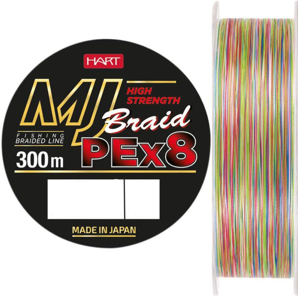 Hilo Trenzado Hart MJ PE X8 // 150m, 300m, 3000m, 3600m / 0.08mm, 0.10mm, 0.12mm, 0.14mm, 0.16mm, 0.18mm, 0.20mm, 0.25mm, 0.30mm, 0.35mm, 0.45mm