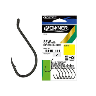 Anzuelo Simple Owner OH SSW Super Needle Point 5115 // 8, 6, 4, 2, 1, 1/0, 2/0, 3/0, 4/0, 5/0, 6/0, 7/0