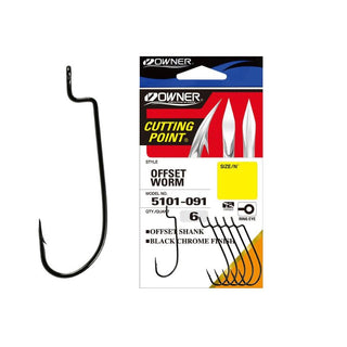 Anzuelo Simple Owner Offset Worm 5101 // 2, 1, 1/0, 2/0, 3/0, 4/0, 5/0