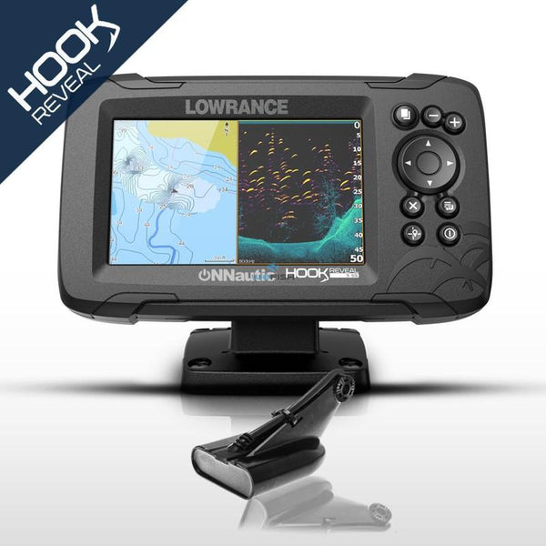 Sonda Lowrance HOOK Reveal 5 con transductor 50/200 HDI & mapa base