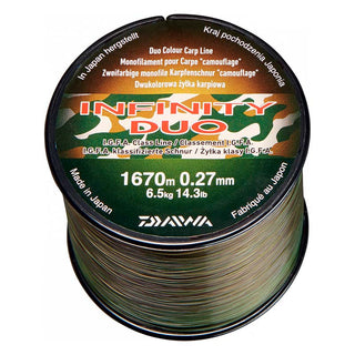 Hilo Monofilamento Daiwa Infinity Duo Camo // 0.27mm, 0.31mm, 0.33mm, 0.36mm / 840m, 1000m, 1060m, 1210m