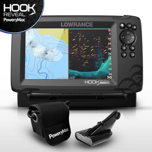 Sonda Lowrance HOOK Reveal 7 con transductor 50/200 HDI & mapa base + PoweryMax Ready