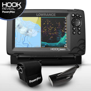 Sonda Lowrance HOOK Reveal 7 con transductor 83/200 HDI & mapa base + PoweryMax Ready