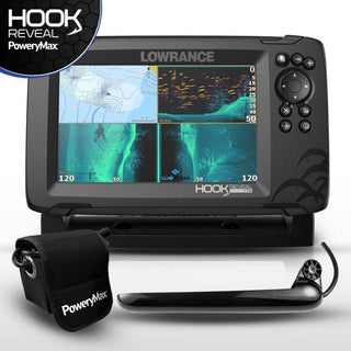 Sonda Lowrance HOOK Reveal 7 TripleShot con CHIRP, SideScan, DownScan & mapa base + PoweryMax Ready