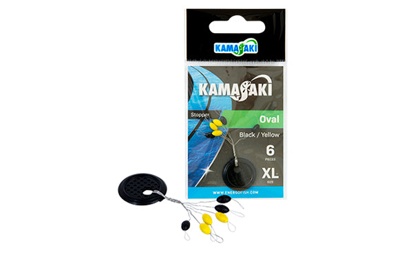 KAMASAKI CLASSIC STOPPER OVAL NEGRO/AMARILLO L