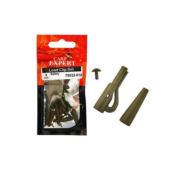 SET CLIP SEGURIDAD PLOMO CARP FISHING