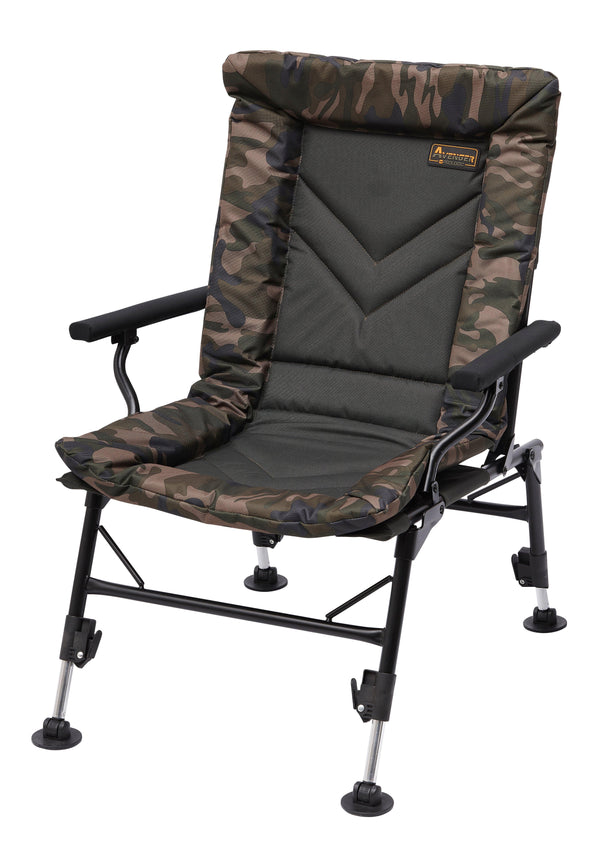 AVENGER COMFORT CAMO CHAIR W/ARMRESTS & COVERS