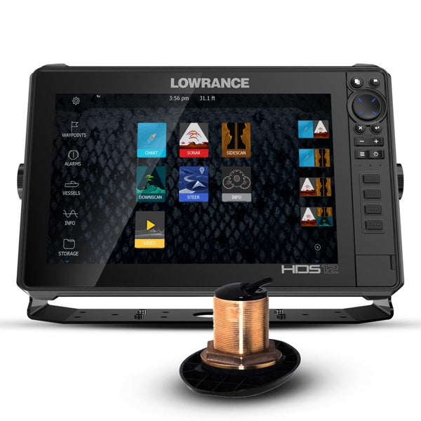 Sonda Lowrance HDS 12 Live con Transductor Pasacascos B148 HDI xSonic 600w