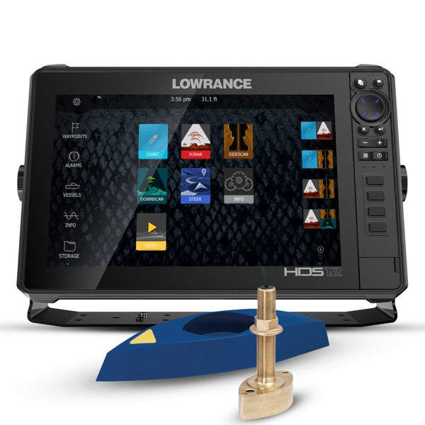 Lowrance HDS 12 Live Sonar with B275LHW xSonic 1kW Thru-Hull Transducer