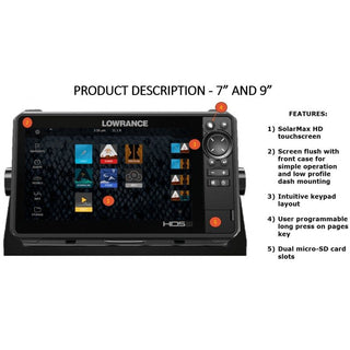 Sonda Lowrance HDS 9 Live con Transductor 50/200 600w. CHIRP