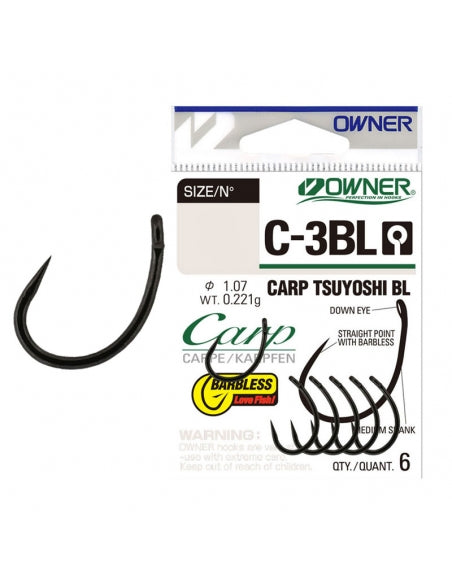 Anzuelo Owner Carp Tsuyoshi BL C-3BL 53270 // 2, 4, 6, 8