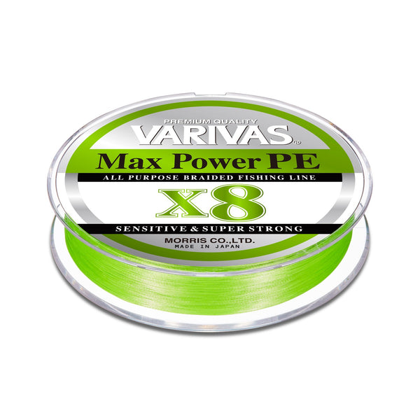 Hilo Trenzado Max Power PE X8 lime green 150M // #1, #1.5, #2