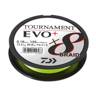 Comprar chartreuse Hilo Trenzado Daiwa Tournament 8 Braid Evo+ // 0.08mm, 0.10mm, 0.12mm, 0.14mm, 0.16m, 0.20mm, 0.26mm / 135m, 270m, 300m